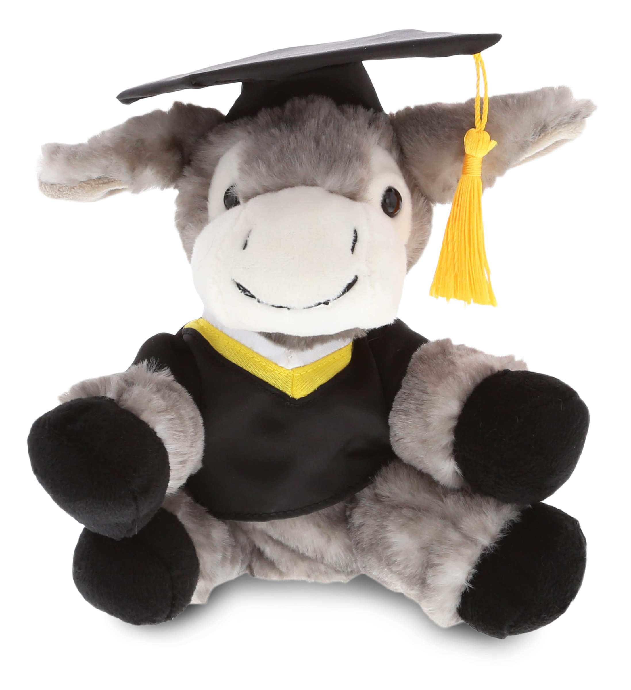 DolliBu Lying Grey Donkey Graduation Plush Toy Stuffed Animal Dress