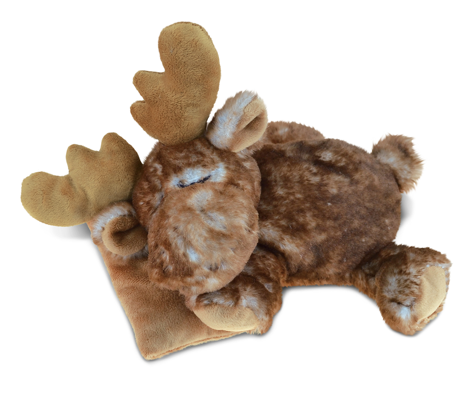 Super Soft Plush Sleeping Moose With Pillow