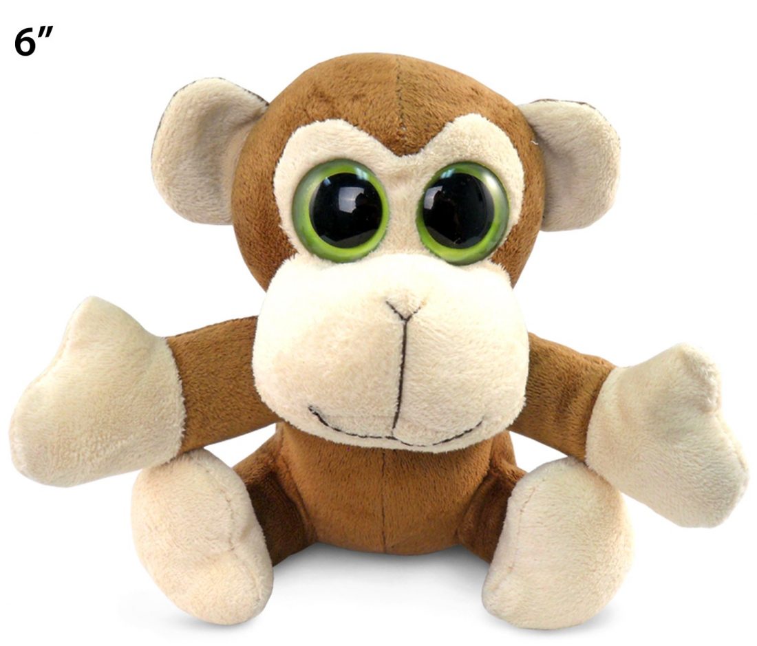 stuffed monkey with big eyes