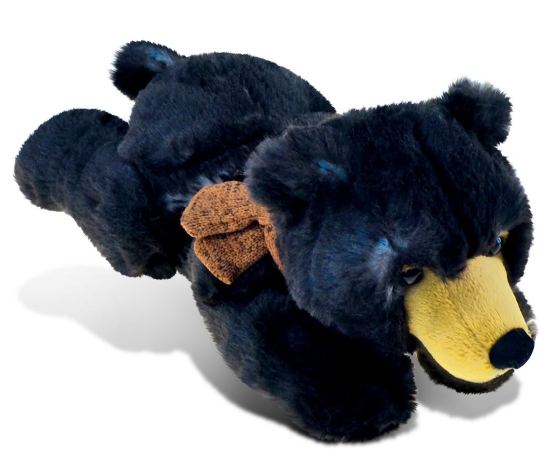 realistic black bear plush