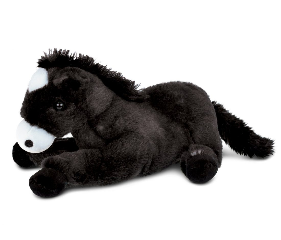 Lying Black Horse – Super Soft Plush - DolliBu