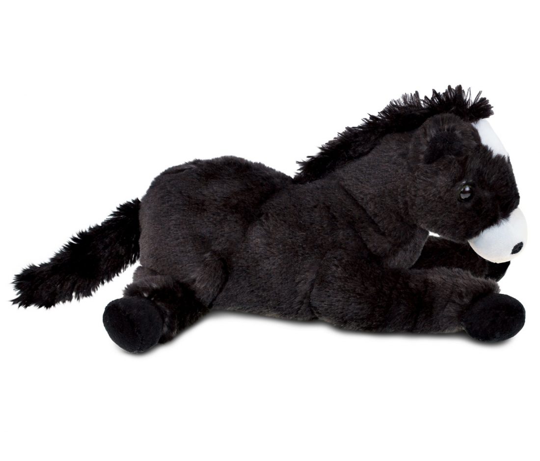 Lying Black Horse – Super Soft Plush - DolliBu