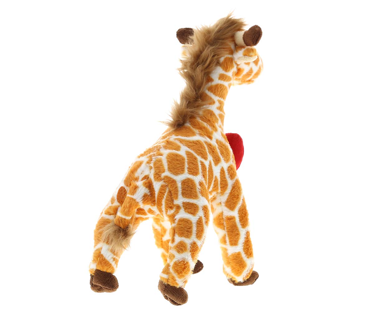 DolliBu Cute Stylish Sitting Giraffe “I Love You” Heart Message Valentines Soft Plush Cushy Doll Huggable Decorative Stuffed Animal for Kids Toddlers Boys Girls 7 Inch 