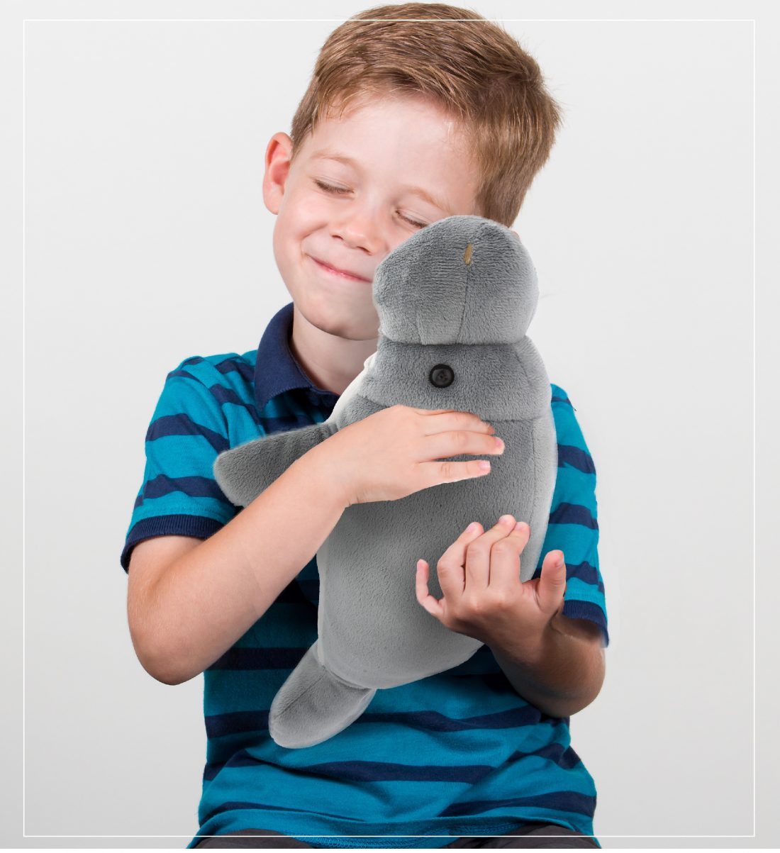 15″ Grey Manatee Wild Collection Plush Dollibu