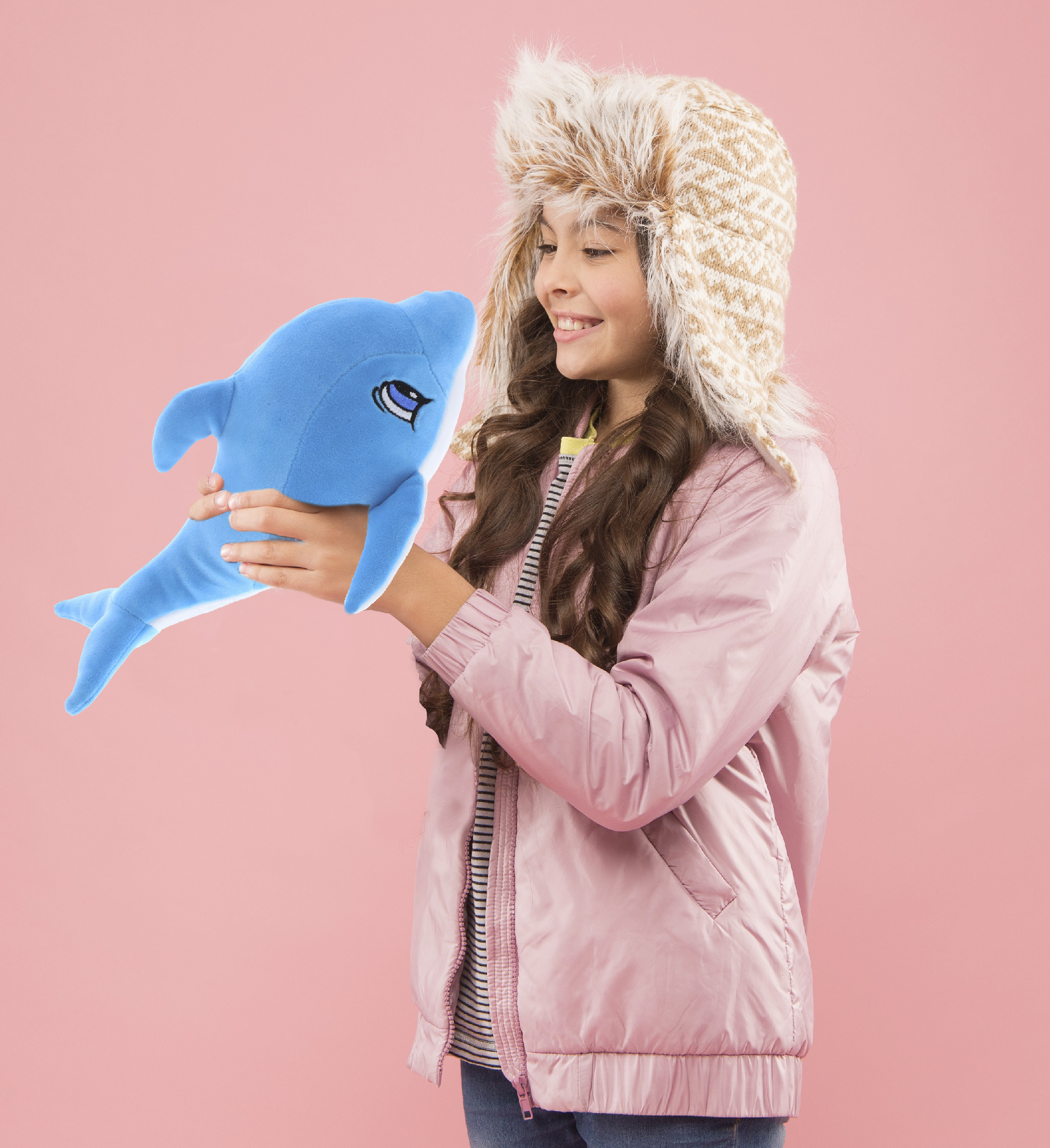 Dolphin – Super Soft Plush Trolley & Purse - DolliBu