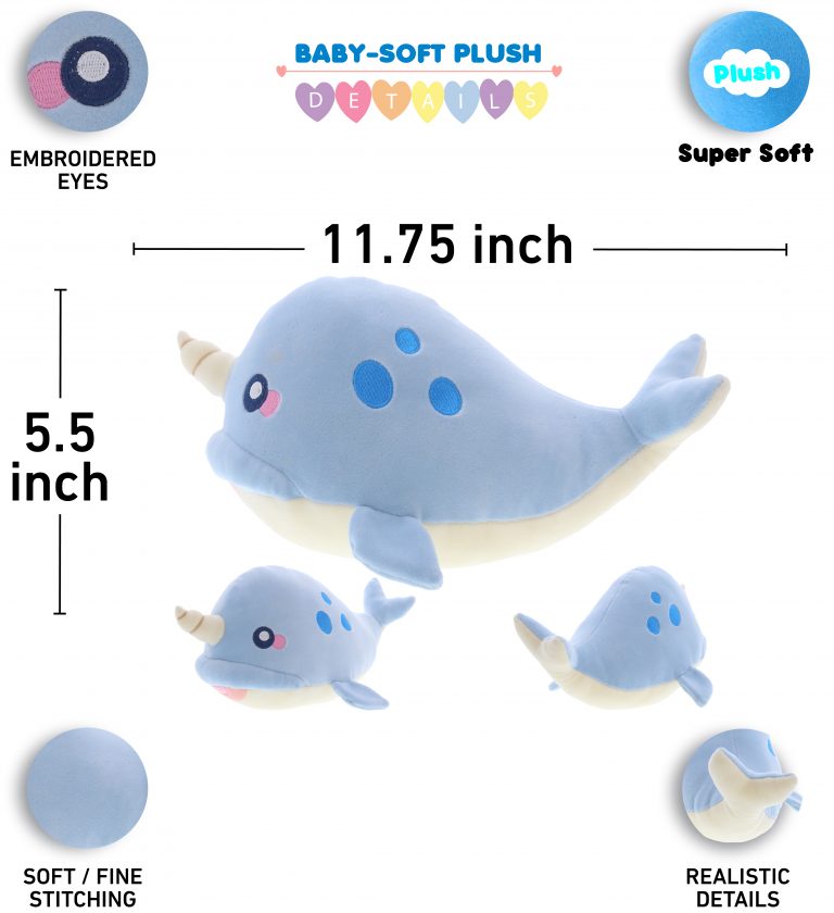 narwhal soft toy