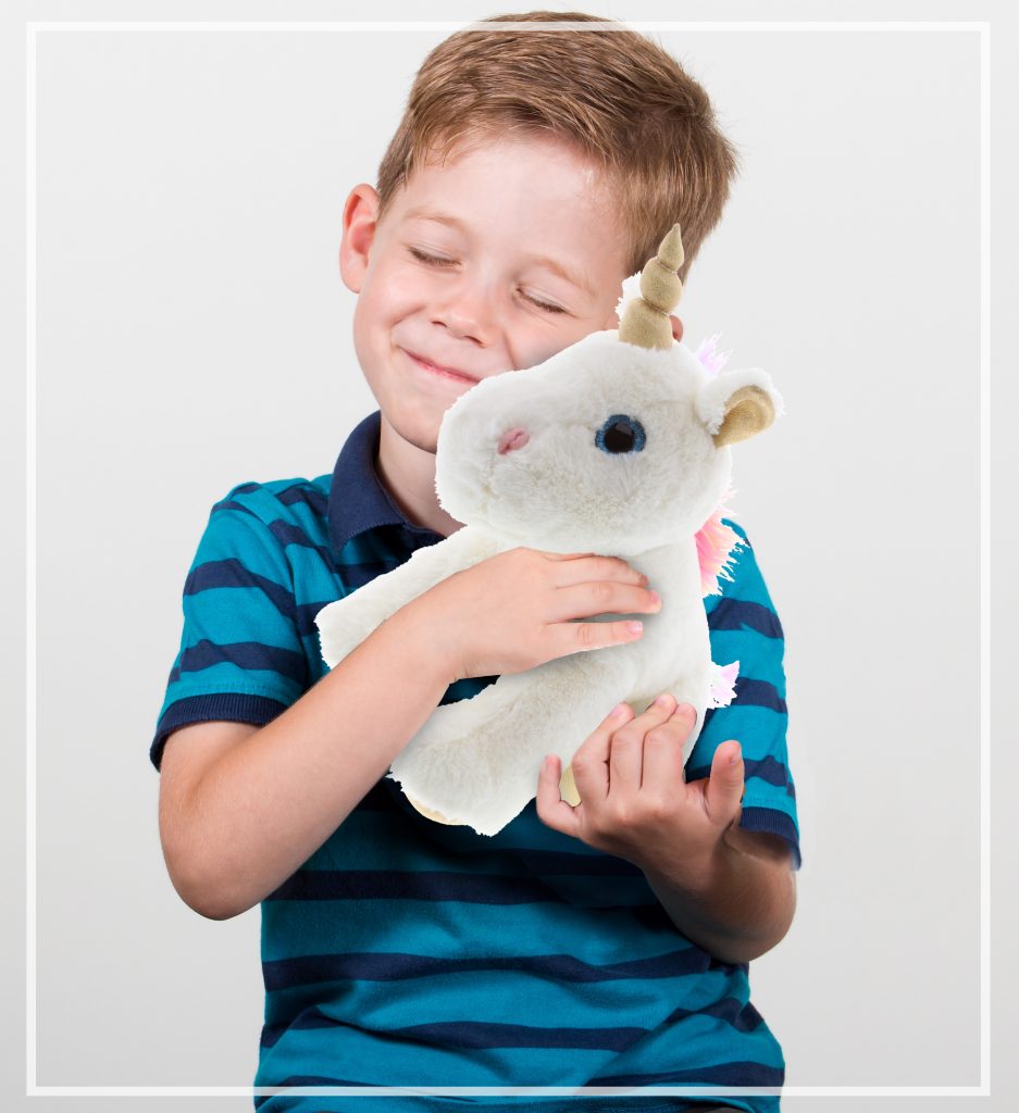 White & Gold Unicorn SuperSoft Plush DolliBu