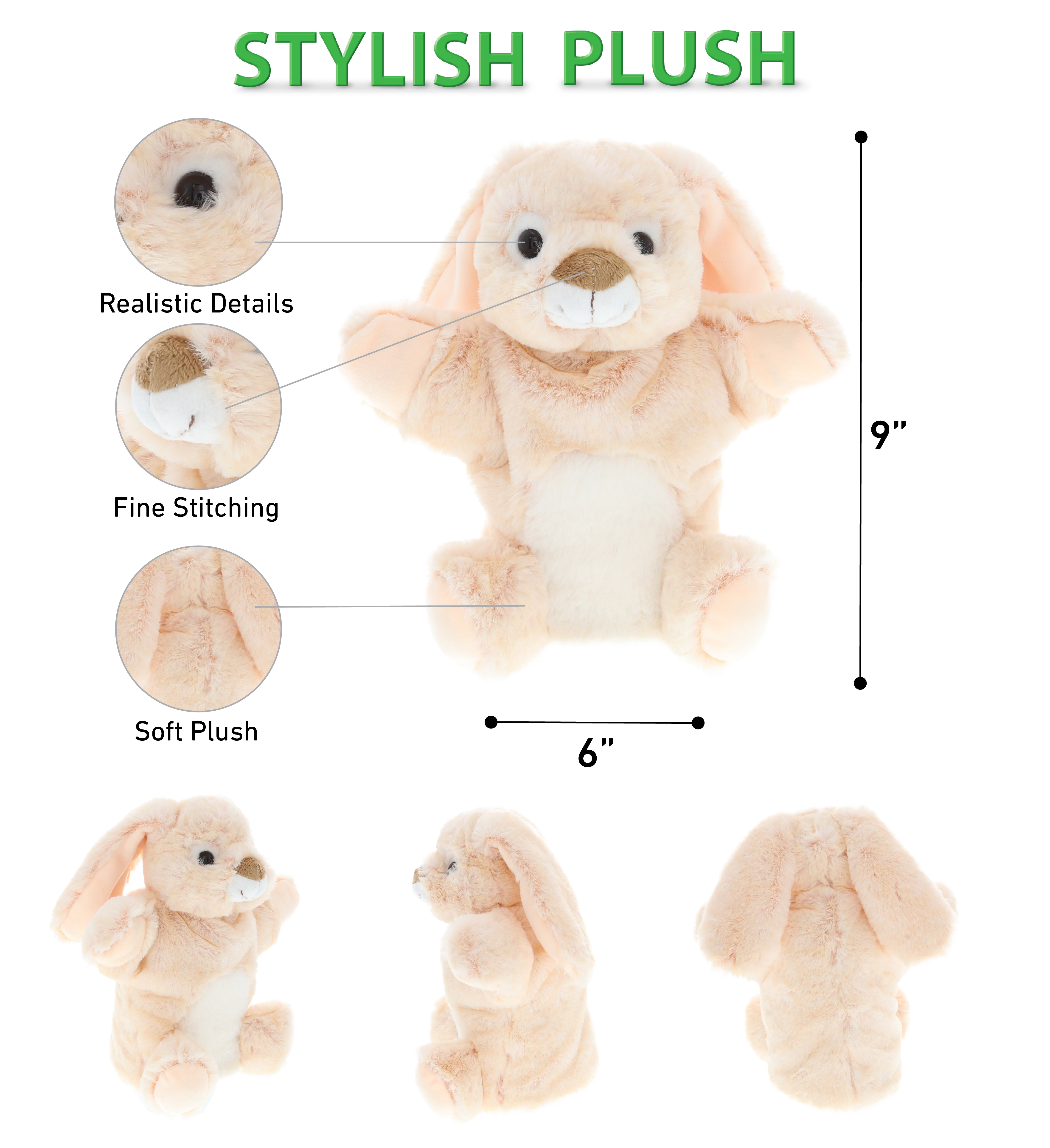 Children Baby's Hand Puppet Cute Animal Glove Dolls Plus Size Plush Toy LH 