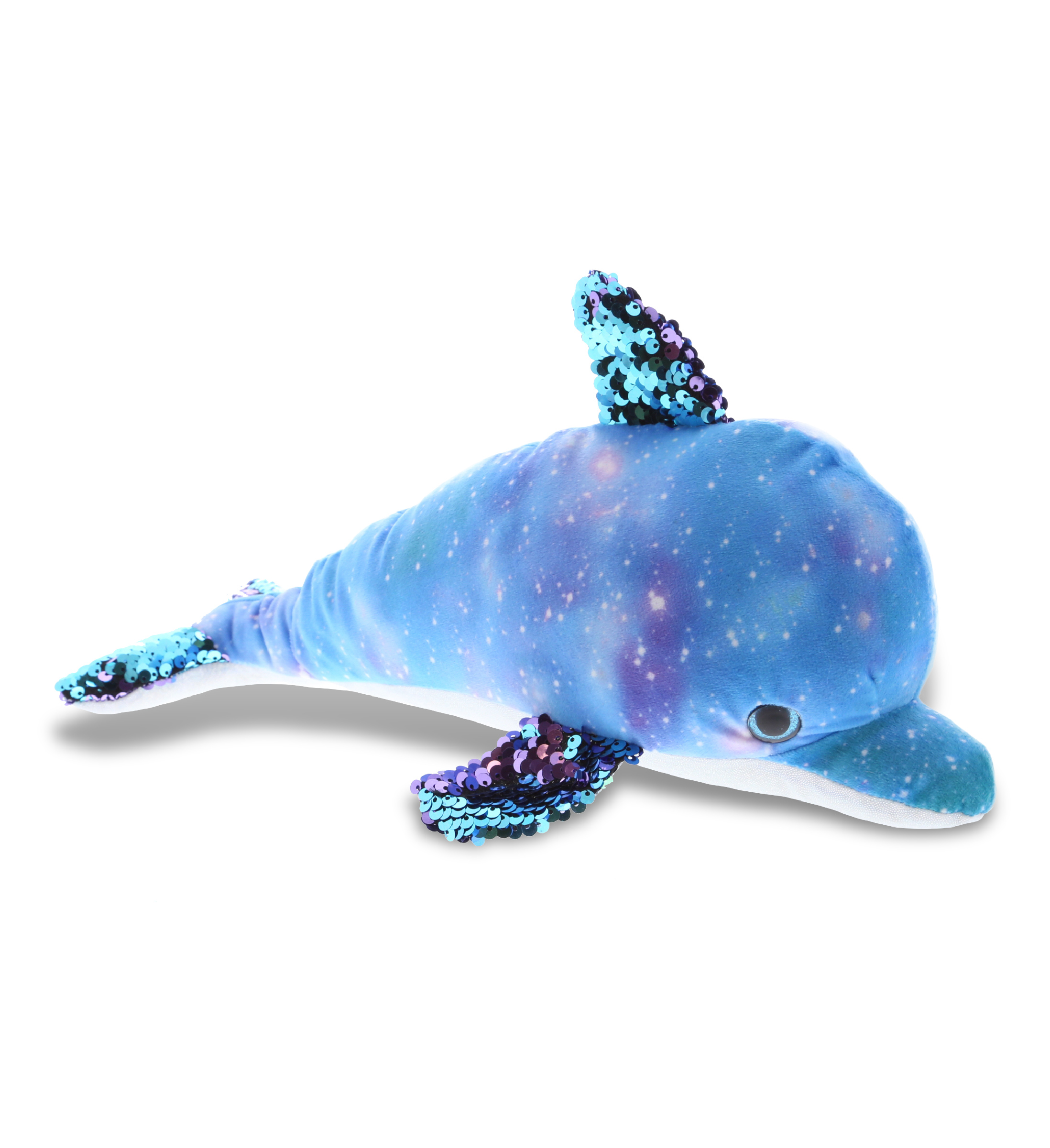 Sequinimals Sequin Sea Animals ~ Pink Dolphin & Great White Shark Set by Reversible Mermaid Sequins Rinco 