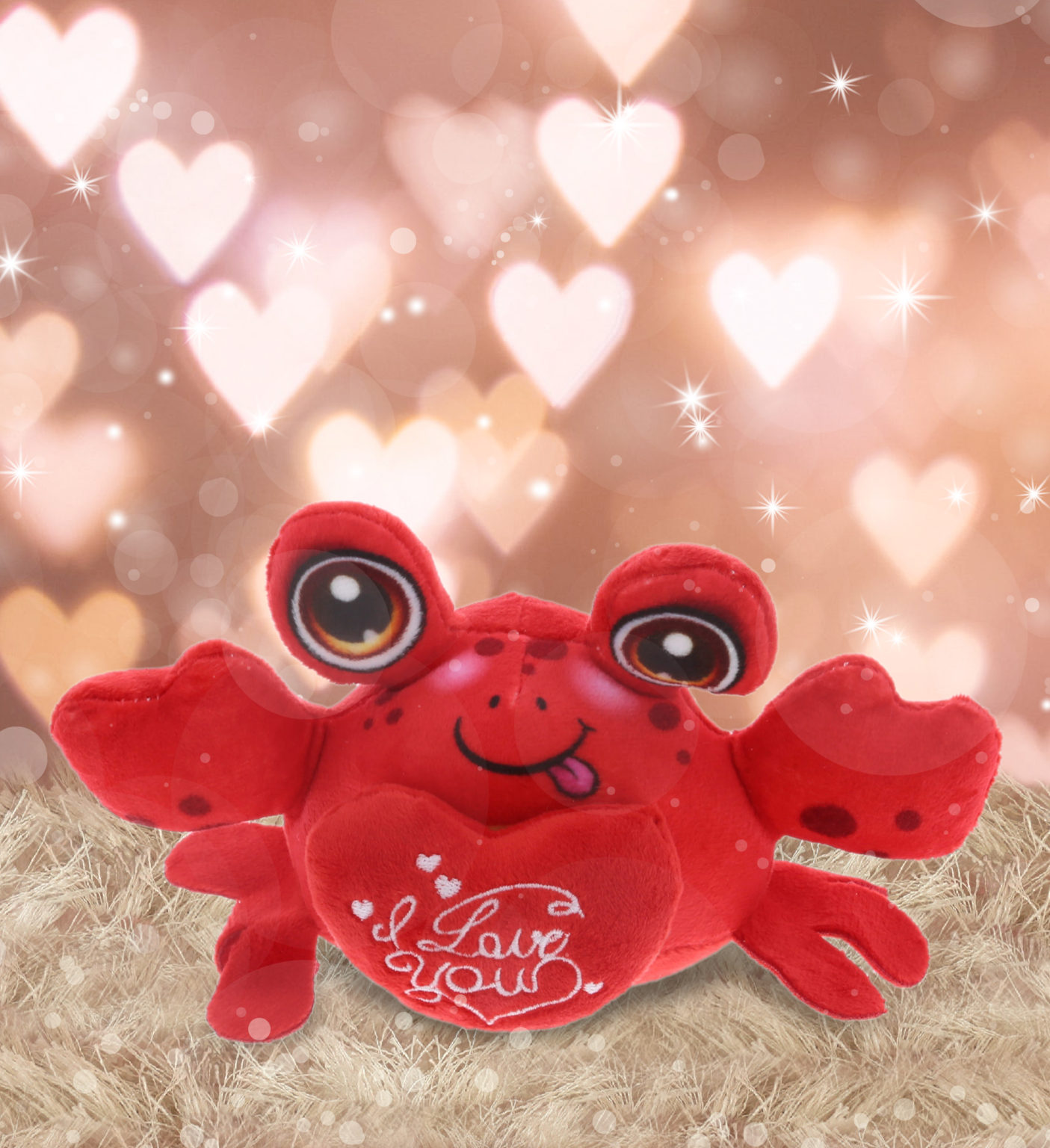 DolliBu | DolliBu I LOVE YOU Baby Soft Plush Red Crab – Cute Stuffed