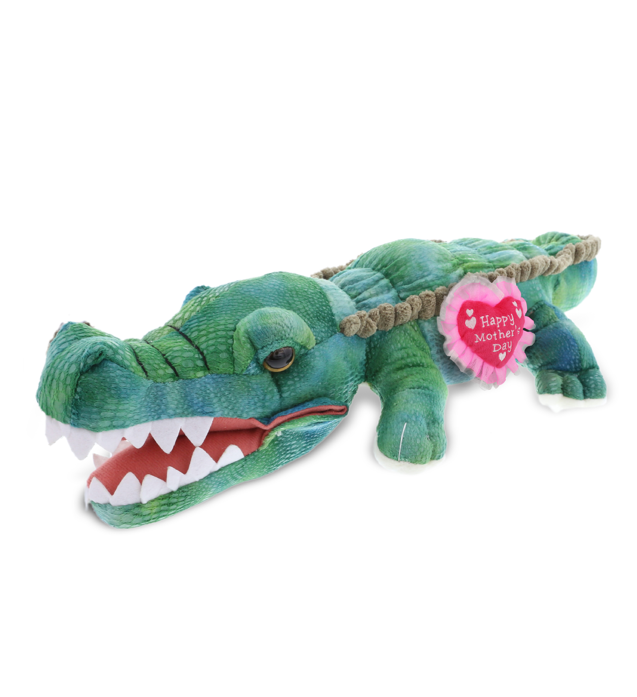 DolliBu Happy Mother's Day Wild Collection Plush Alligator with Pink Heart 24" 
