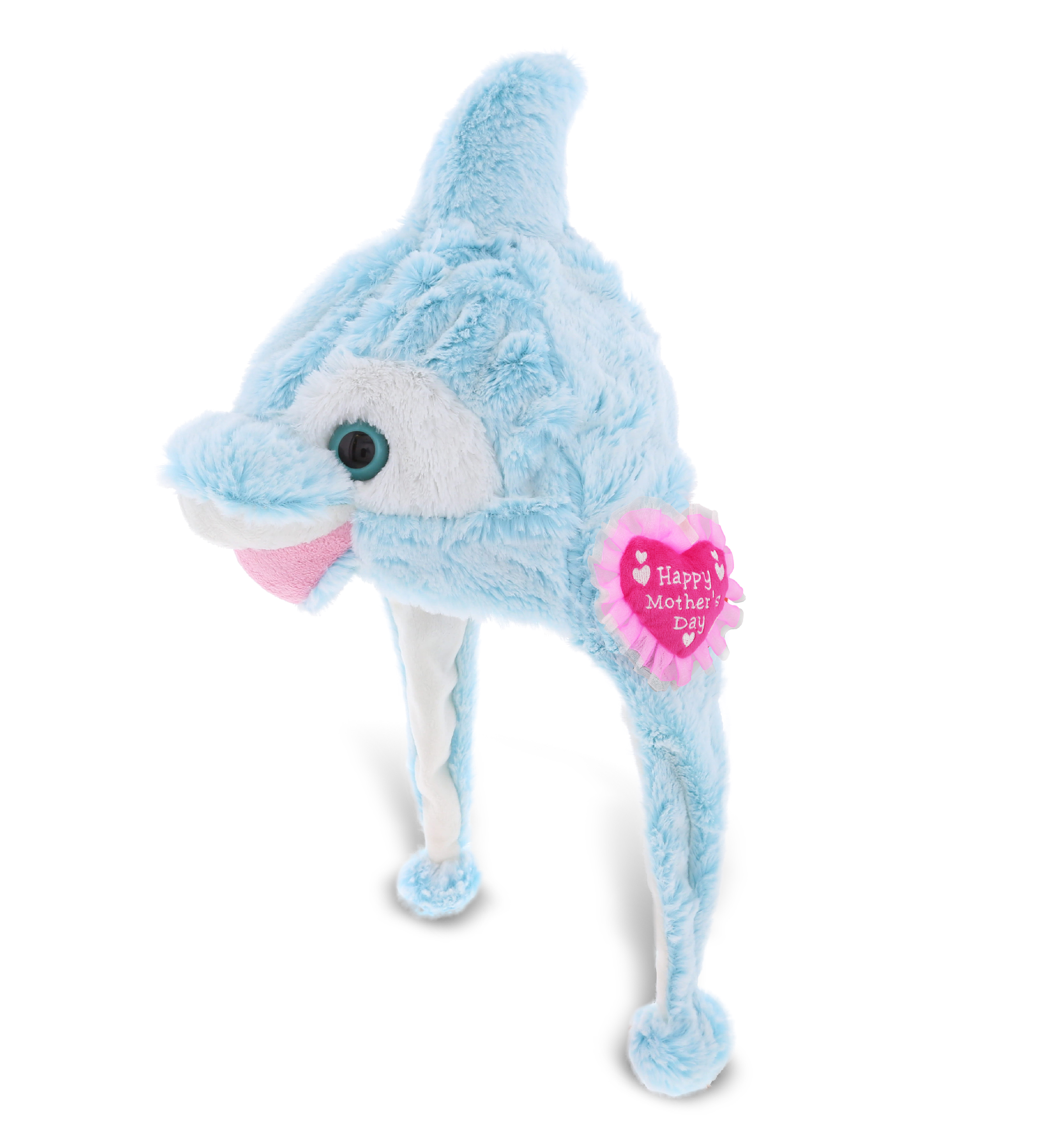 DolliBu Happy Mother's Day Super Soft Blue Dolphin Plush Hat – Cute Stuffed  Animal with Pink Heart Message for Best Mommy, Grandma, Wife, Daughter –  Cute Sea Life Plush Toy Gift – 19″ Inches - DolliBu
