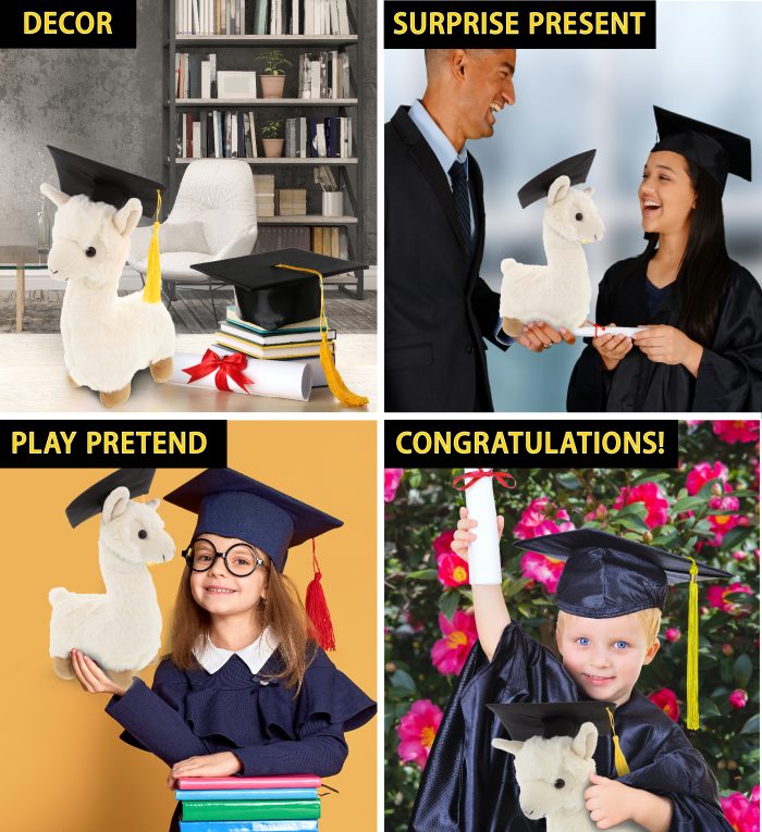 llama graduation plush