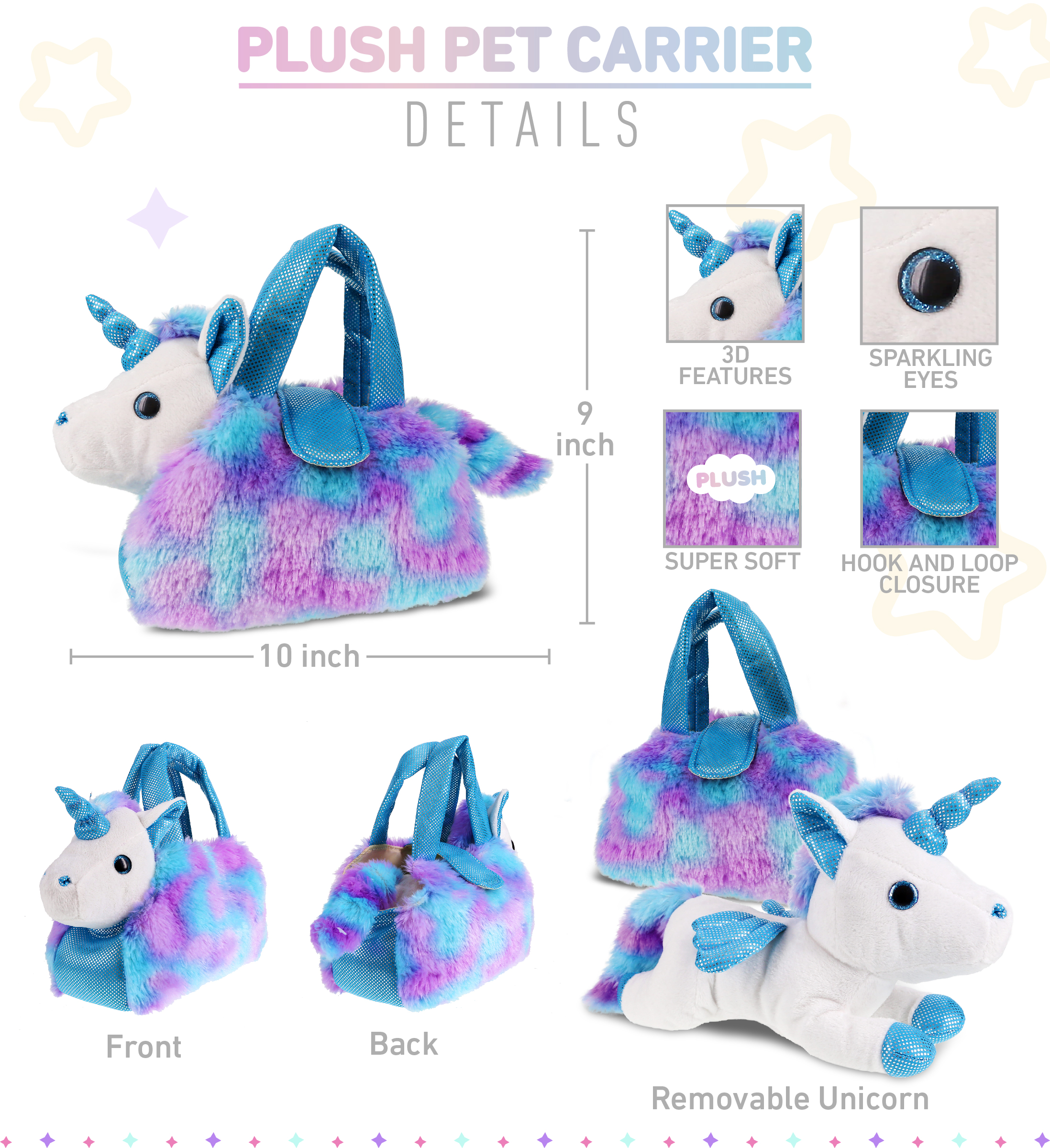 Blossom Holographic Dot Unicorn Bag – Toby & Company