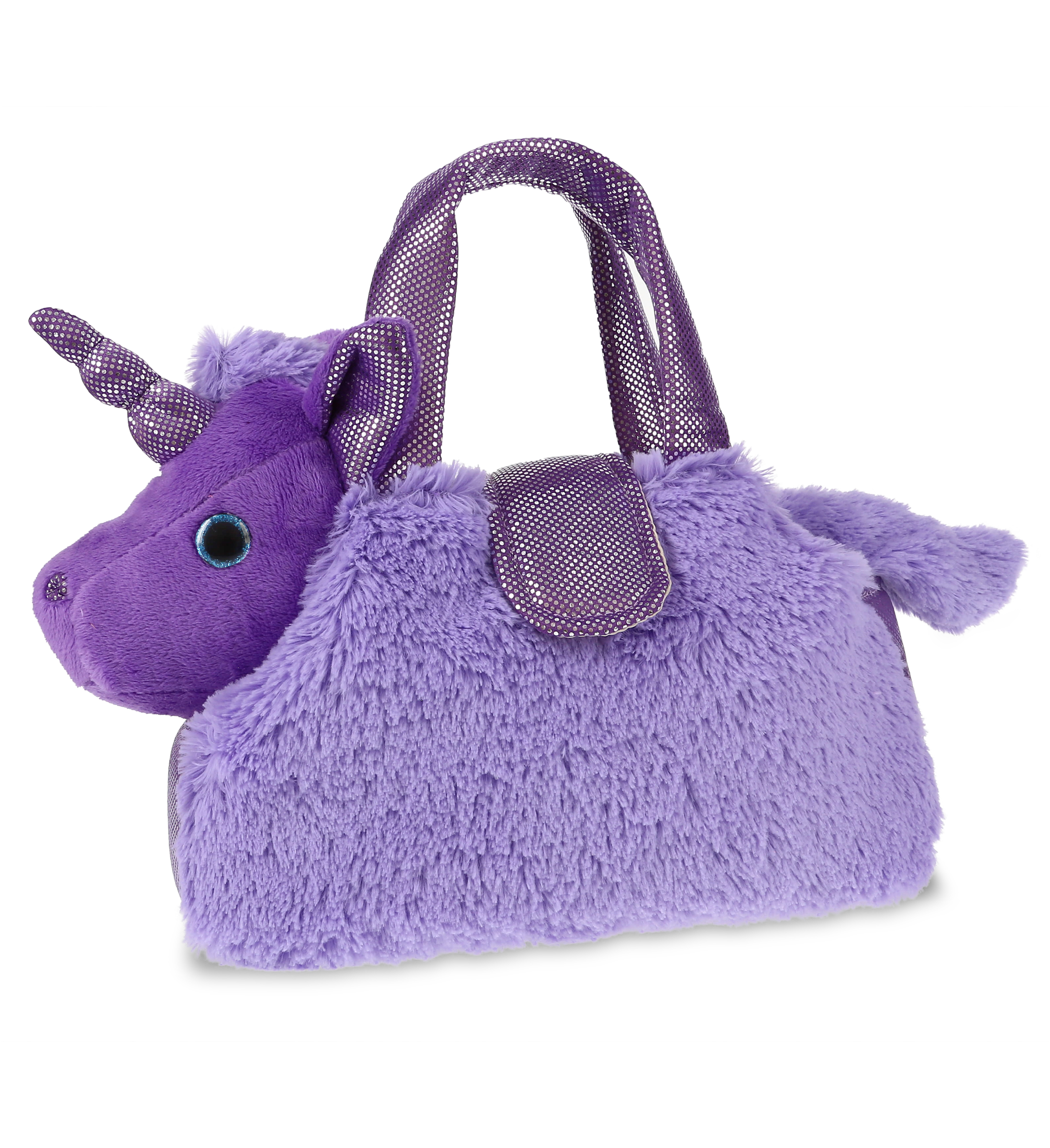 PURSE HOME Soft Fabric Purple Color Canvas Material Cute Fancy Leightweight  Unicorn School Bag ; Beach Bag ;