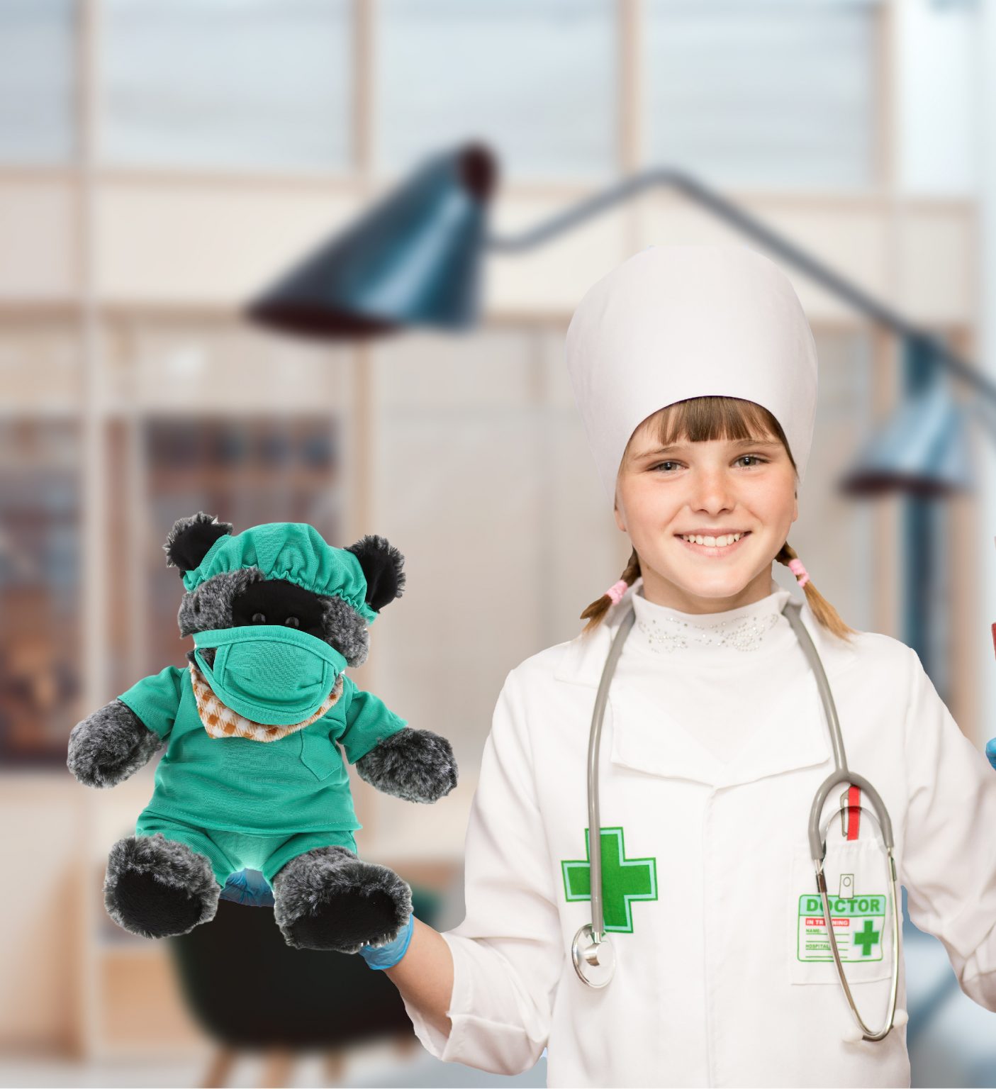 stuffed animal doctor cartoon