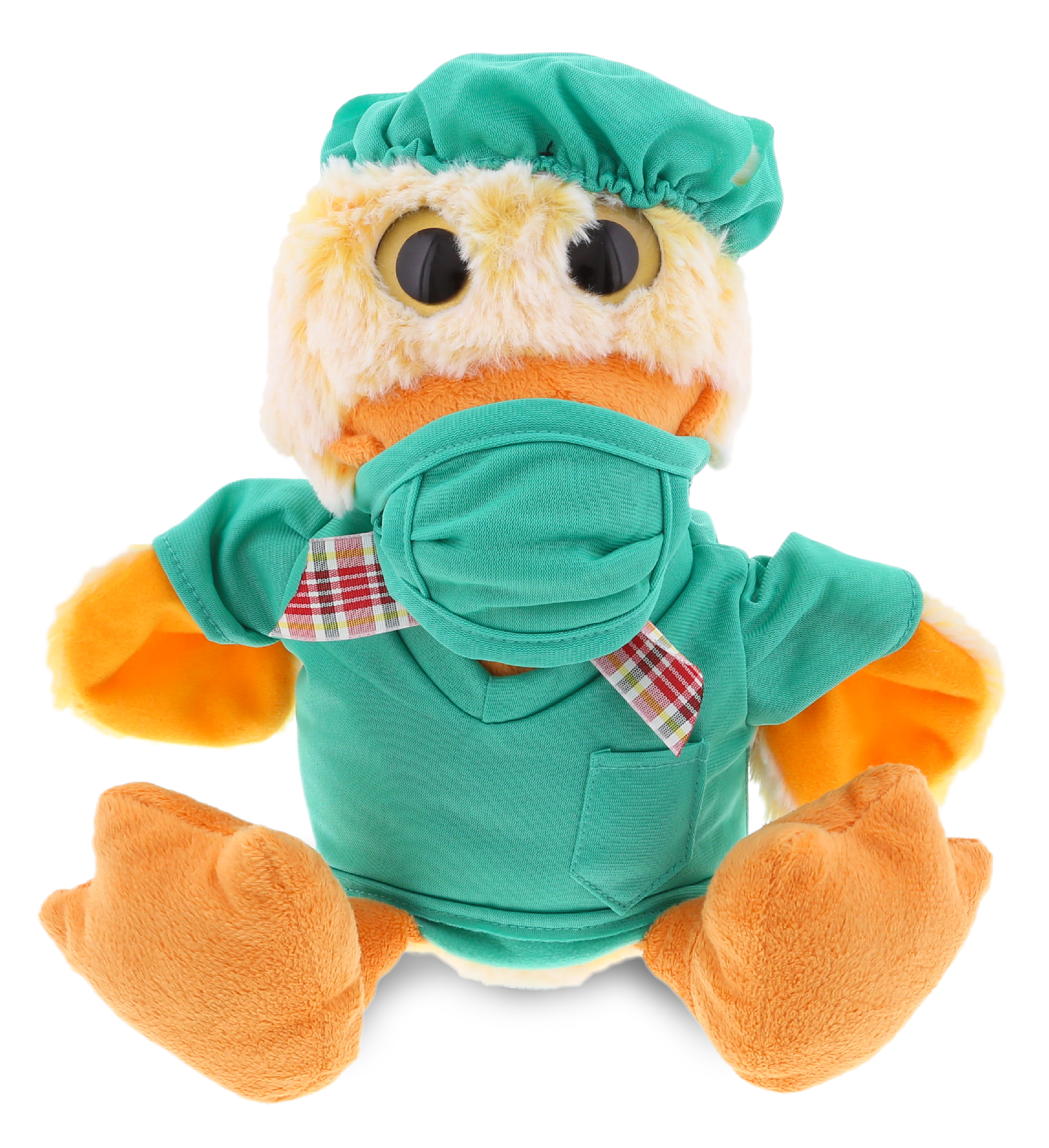 DolliBu Sitting Duck Doctor Plush Toy – Super Soft Yellow Duck Doctor Stuffed  Animal Dress Up with Cute Scrub Uniform & Cap Outfit – Fluffy Doctor Toy  Plush Gift – 9″ Inches - DolliBu