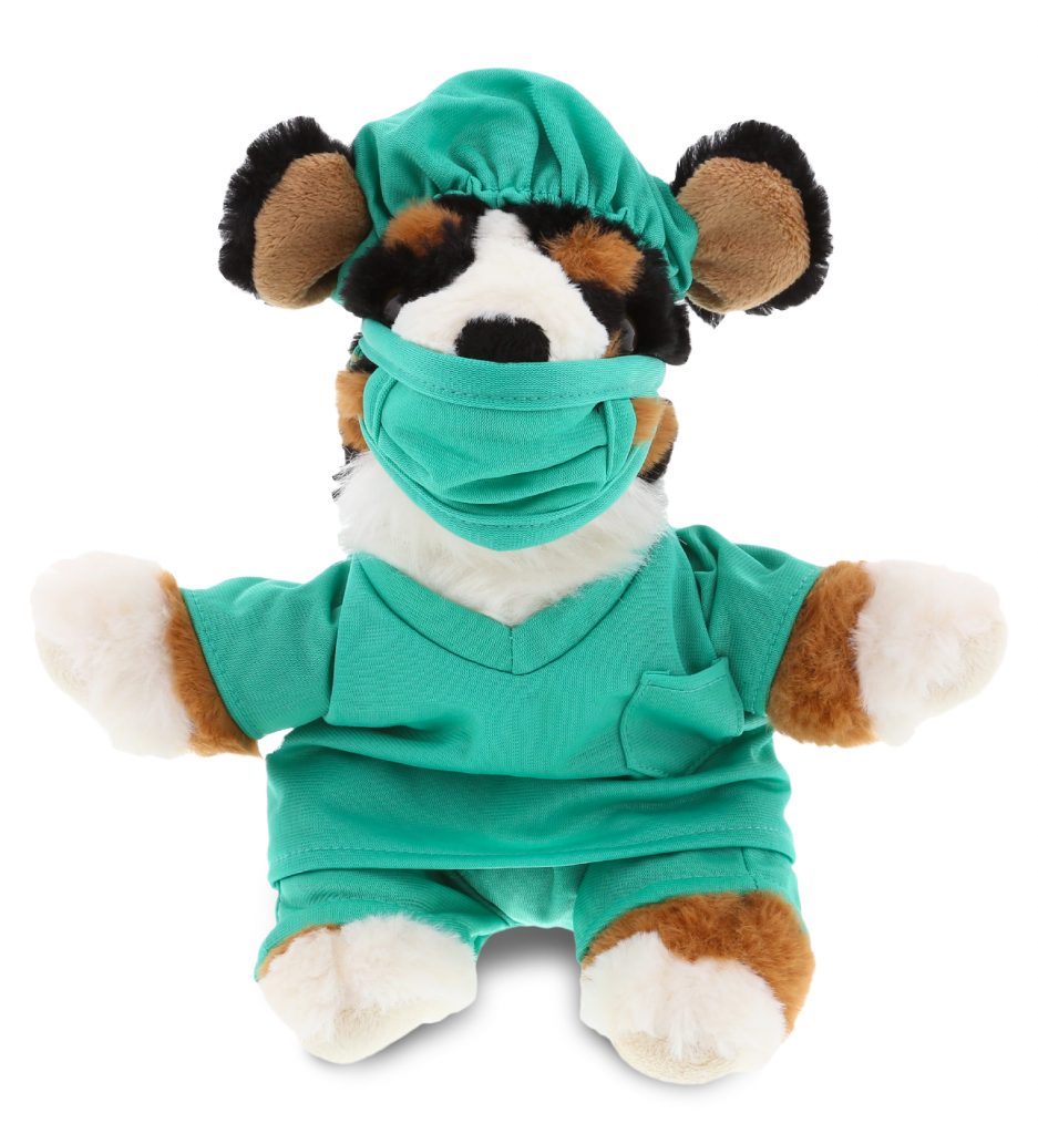 scrubs stuffed dog