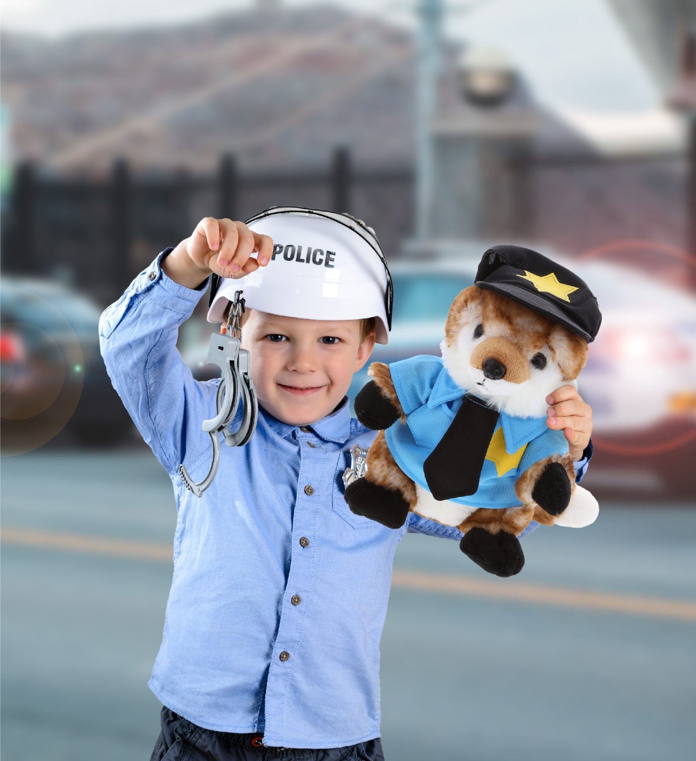 DolliBu Fox Police Officer Plush Toy – Super Soft Fox Cop Stuffed ...