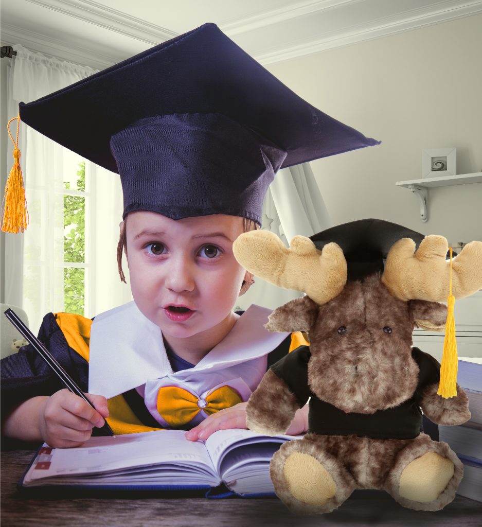 DolliBu Standing Deer Graduation Plush Toy - Super Soft DolliBu Standing Deer Graduation Plush Toy - Super Soft