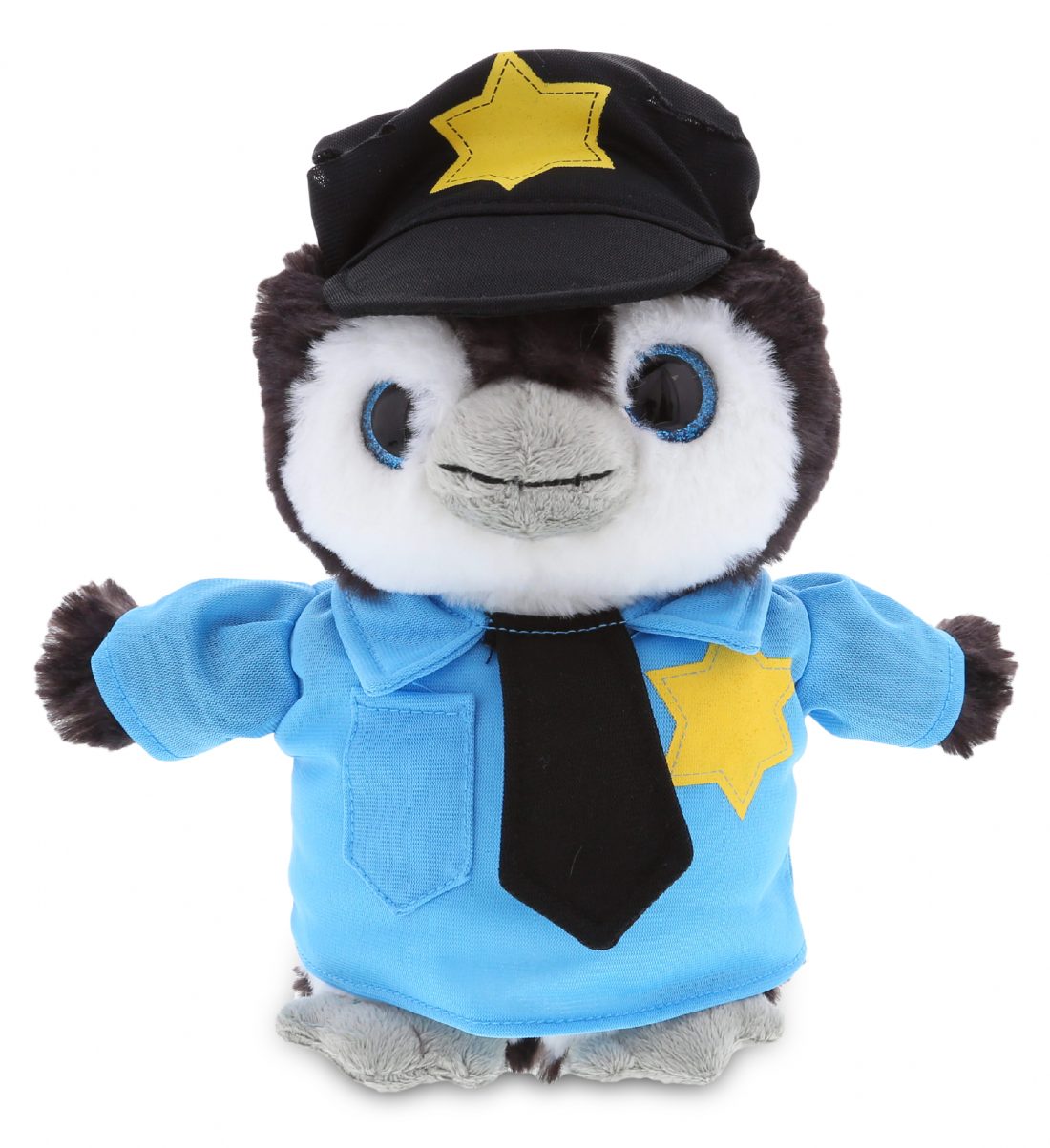 DolliBu Grey Penguin Police Officer Plush Toy – Super Soft Penguin Cop ...