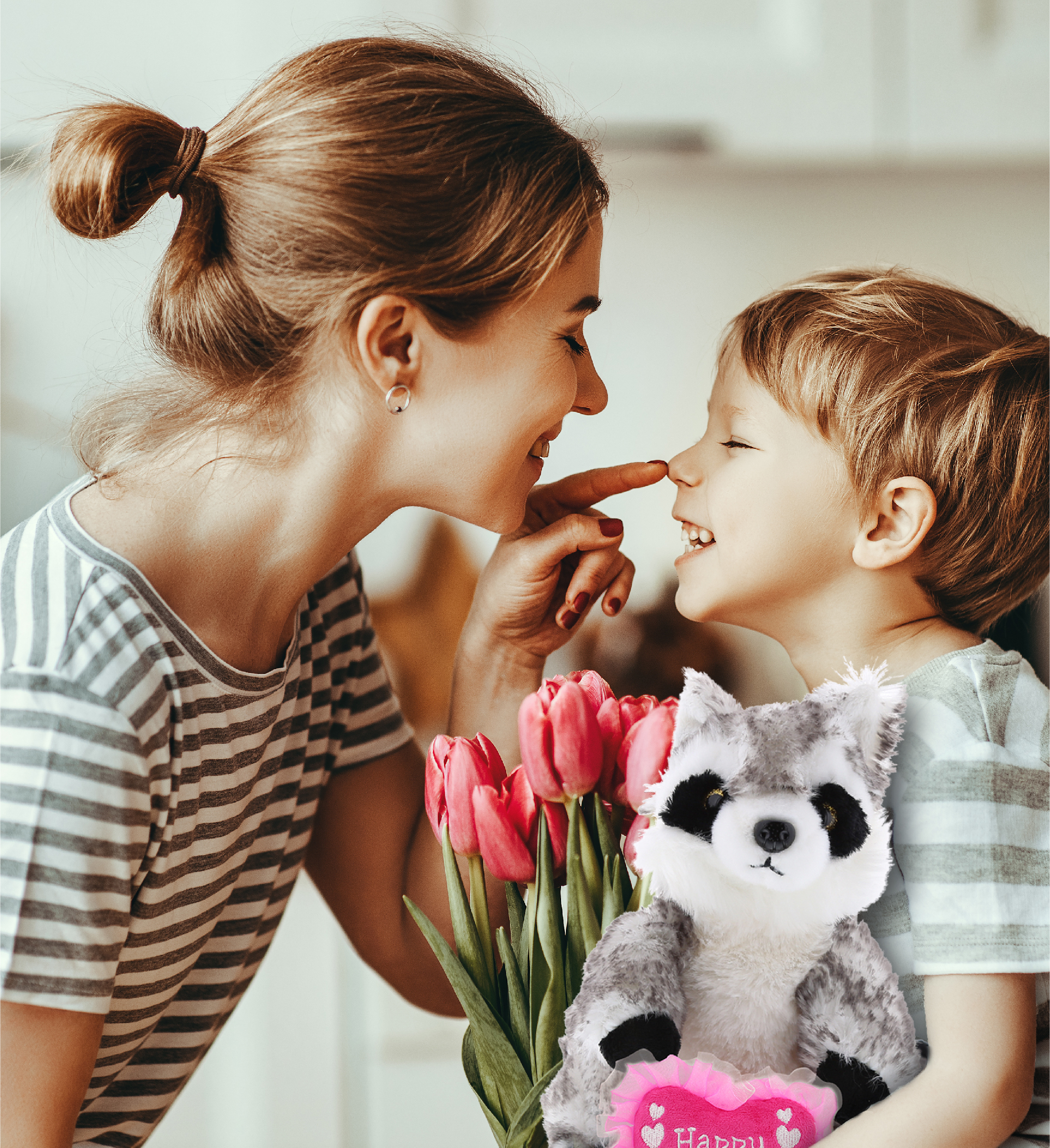DolliBu Happy Mother's Day Super Soft Plush Raccoon Figure – Cute Stuffed  Animal with Pink Heart Message for Best Mommy, Grandma, Wife, Daughter – Cute  Wild Life Animal Plush Toy Gift – 9″ Inches - DolliBu